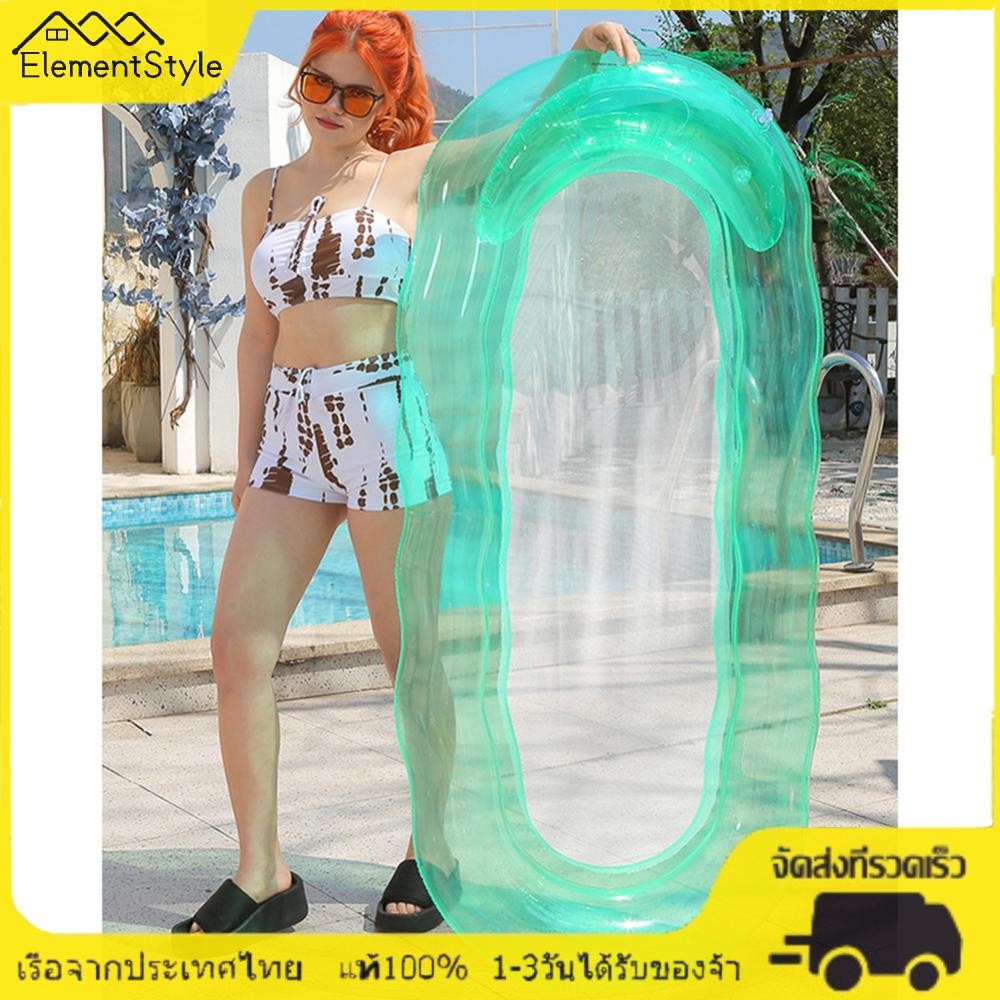 [ElementStyle.th] Inflatable แถวลอยแบบพกพาเปลญวนน้ํา PVC พับพนักพิงพนัก ...