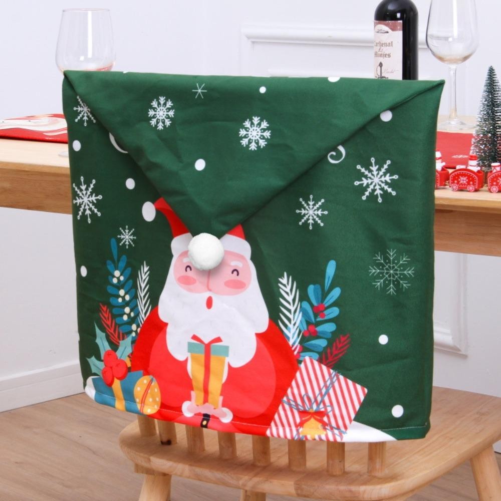 Instore Xmas Dinner Chair Seat Cover Soft Snowman Christmas Chair Cover Simple Stretch Pink Elk Festival Table Decor Dress up Props Shopee Thailand