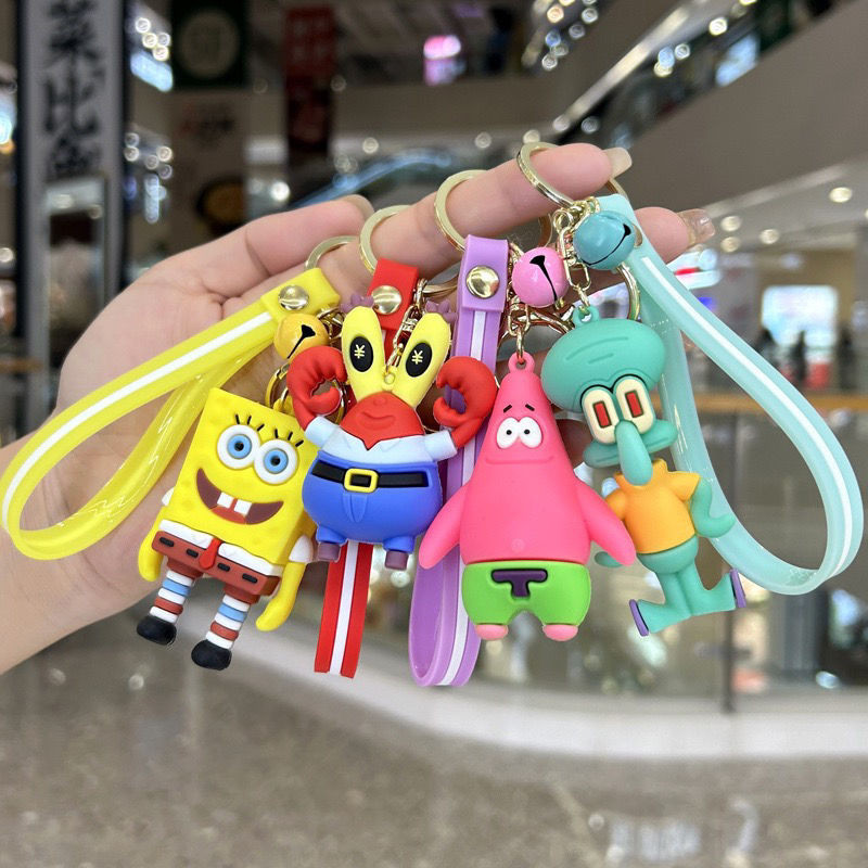 SpongeBob Patrick Star Keychain กระเป๋าถือคู่รักน่ารัก จี้กุญแจ ...