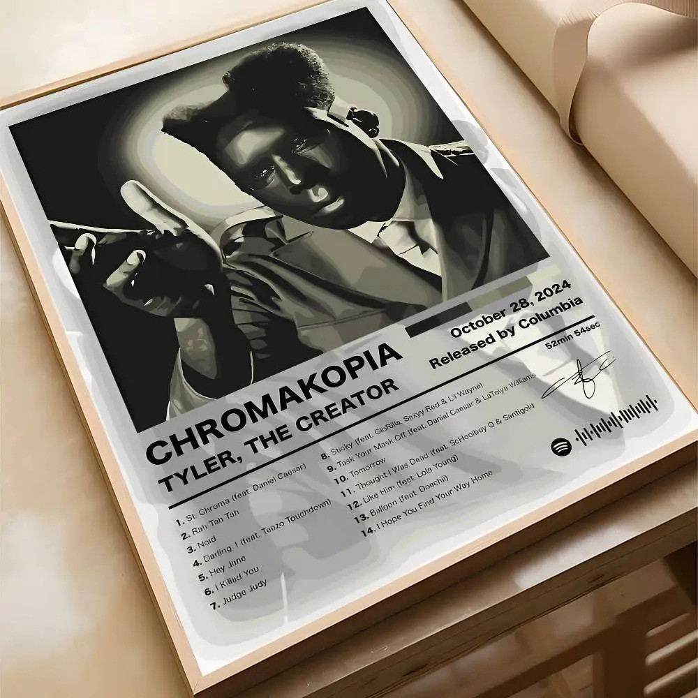 Chromacopia Tyler Creator โปสเตอร์ Self-กาวศิลปะกระดาษกันน้ําสติกเกอร์ ...