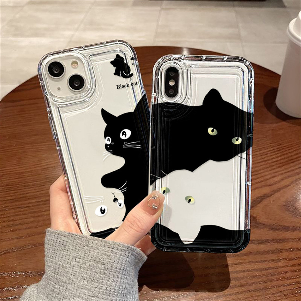 Coque Hybride Transparente Antichoc Pour IPhone 6 à 15 Pro Max - Silicone + Acrylique - Multicolore - Protection Complète