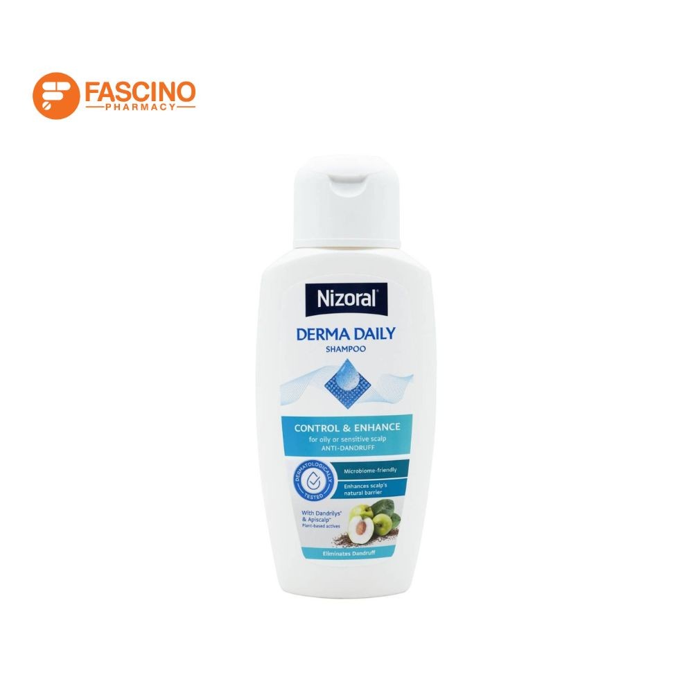 NIZORAL Derma Daily Shampoo แชมพูสำหรับผมและหนังศีรษะมันหรือบอบบาง ...