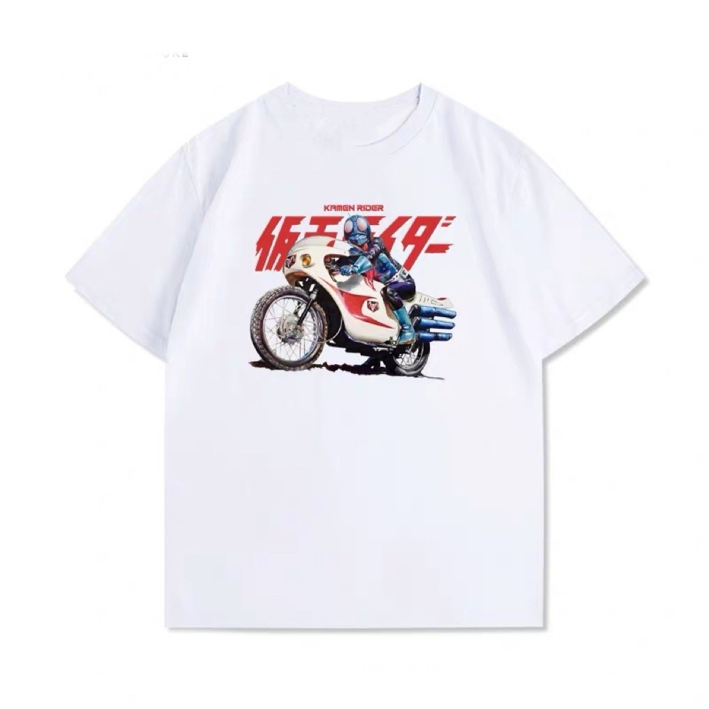 T-shirt Homme Kamen Rider - Coton, Manches Courtes - Noir - Style Décontracté, Sport, Quotidien