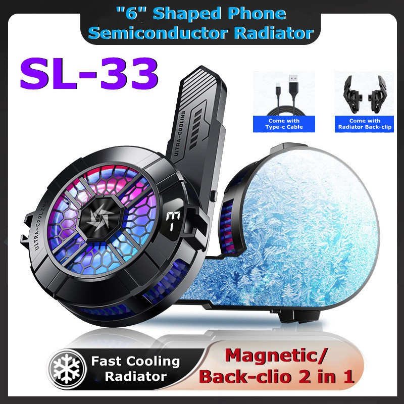 Sl33 โทรศัพท์มือถือพัดลมระบายความร้อนเซมิคอนดักเตอร์แม่เหล็ก/คลิปหลัง 2 ...