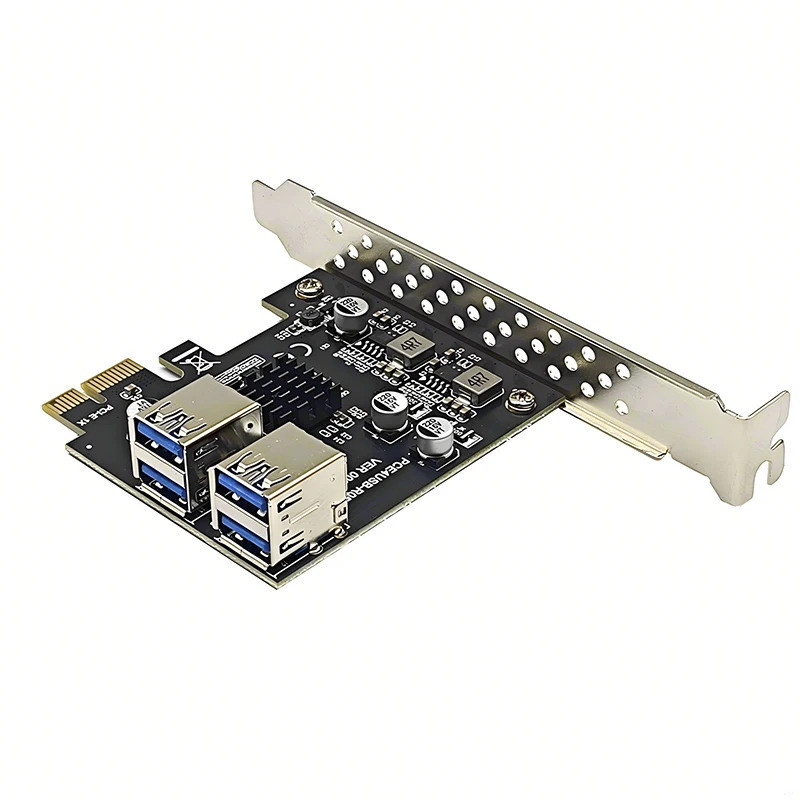 5Gbps USB 3.2 Gen1 PCIe CARD HUB 4พอร์ต USB3.0 PCI Express X1บอร์ด PCI ...