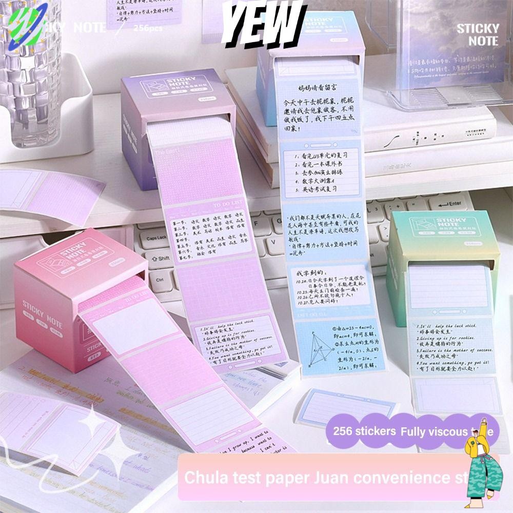 Yew 256 ชิ้น/เซ็ต Study Sticky Note, Pull-out Roll Type Gradient Color ...