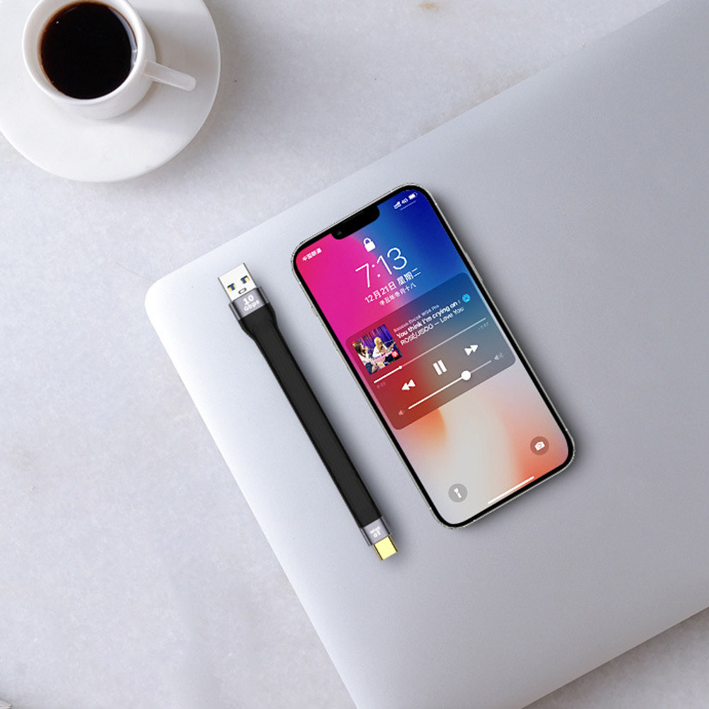 Usb Male/Female to Type C Cable Short ยืดหยุ่น Fast Charging Cord Data