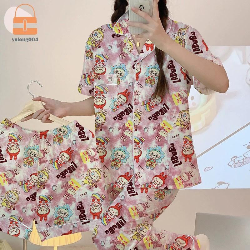 ชุดนอนสามชิ้นแขนสั้นลายการ์ตูน คุณภาพดี สำหรับลุยewear | Shopee Thailand