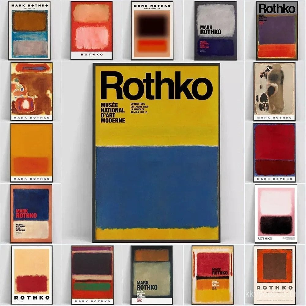 สแกนดิเนเวียน Modern Wall Art Mark Rothko บทคัดย่อสีสัน HD ผ้าใบ ...
