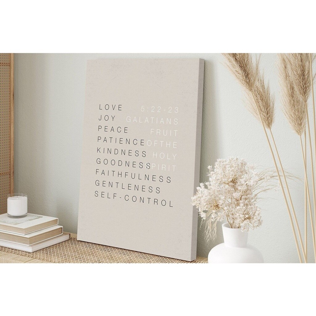 1 Piece Poster Fruit of The Spirit Wall Art Prints Bible Verse Canvas ...