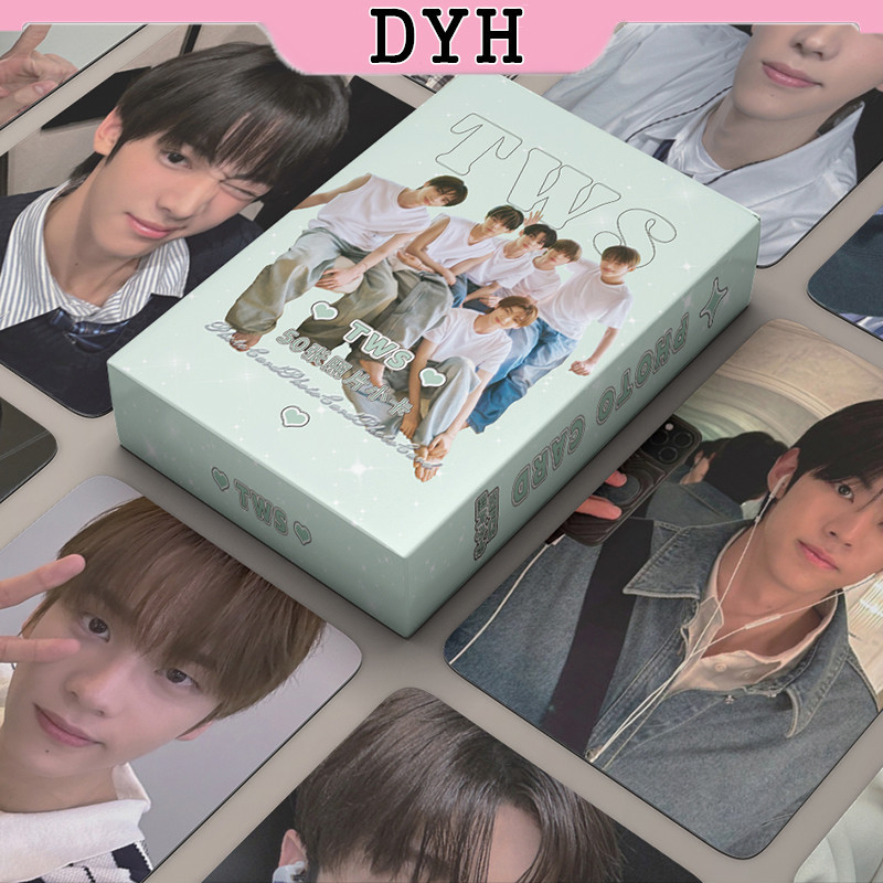 50 ชิ้น/กล่อง TWS Laser Card Photocards Holographic LOMO Card KPOP ...