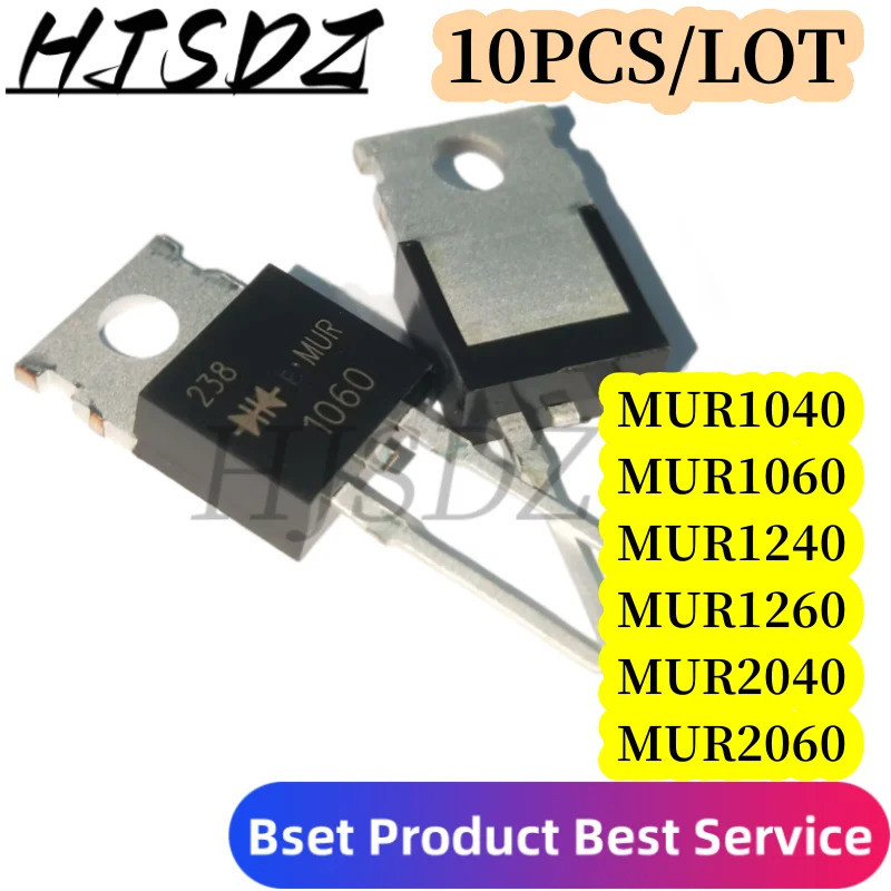 1-5PCS MUR1040 MUR1060 MUR1240 MUR1260 MUR2040 MUR2060 TO-220-2PIN Fast ...