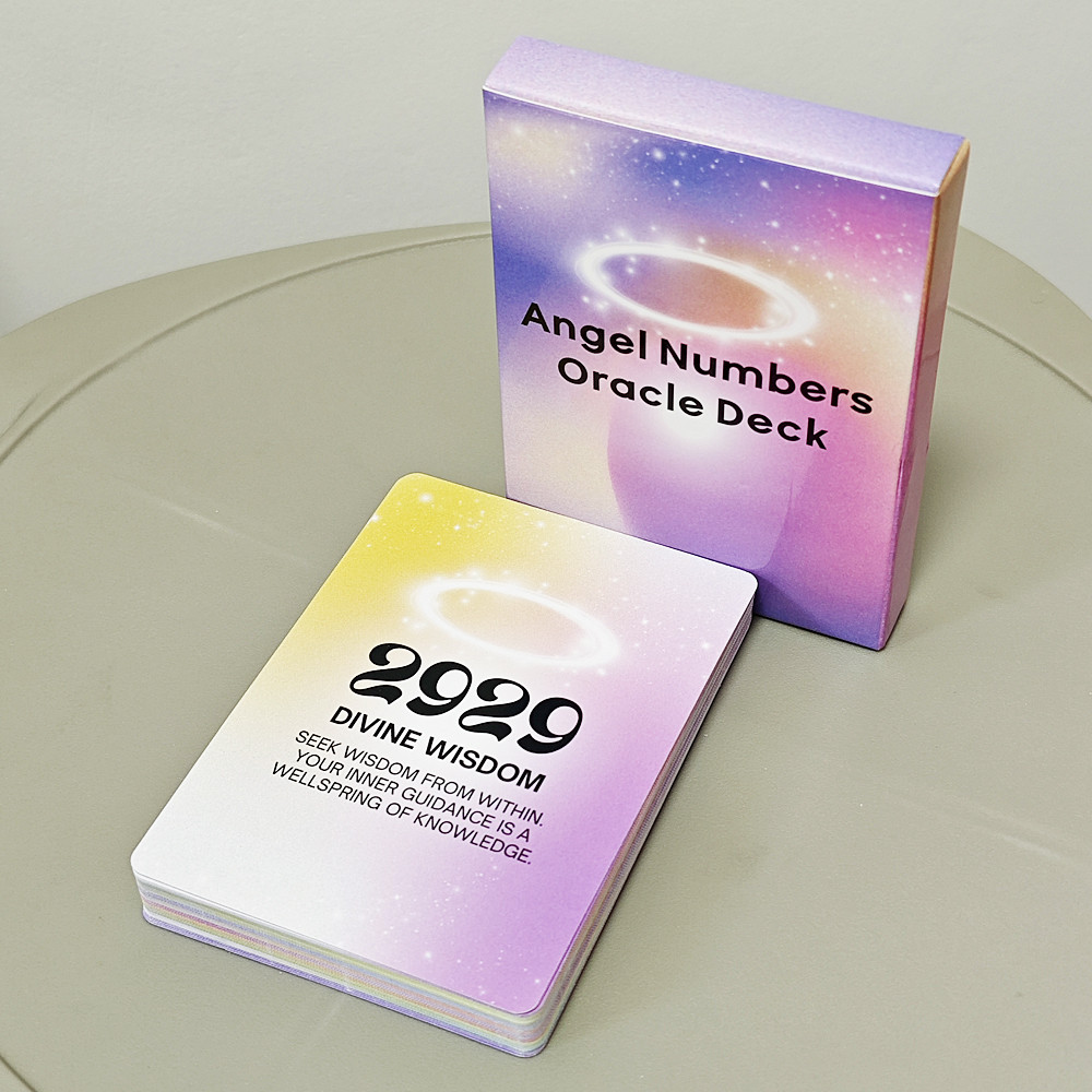 Angel Numbers Oracle Deck เพื่อรับ Gidance Divine 40 ชิ้นการ์ดตัวเลข 10 ...