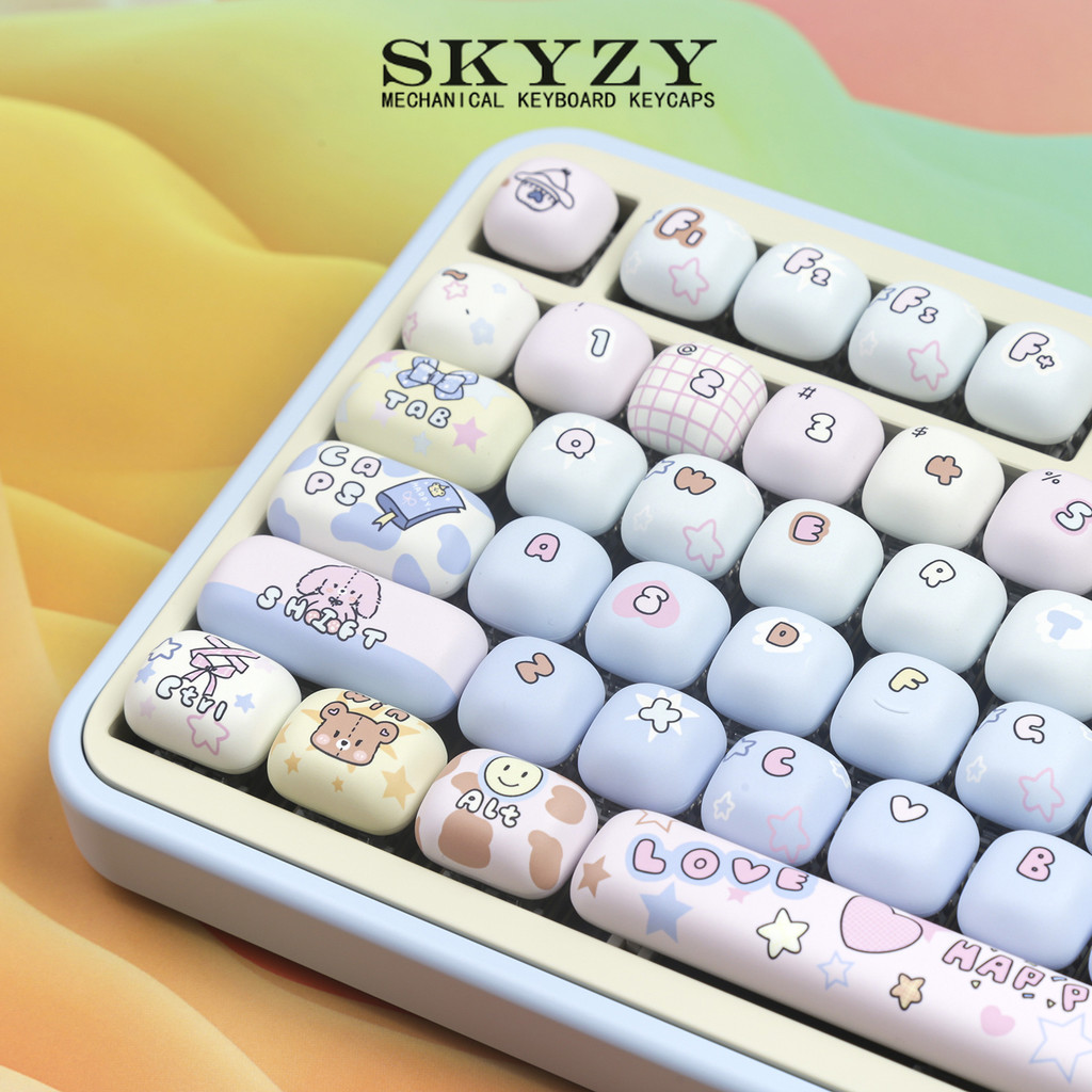 Toy House Keycaps MOG Profile ทรงกลมน่ารัก PBT Dye Sub Mechanical ...