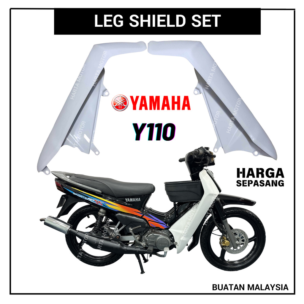 YAMAHA Y110 SS LEG SHIELD - ฝาครอบด้านหน้า KEPAK PUTIH KEPOK SAYAP ...