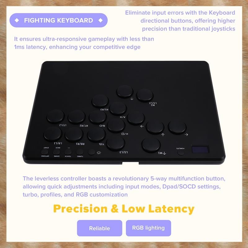[KYG] คีย์บอร์ดสไตล์ RGB Light Shaker 14-Key 6 คีย์บอร์ดต่อสู้ ...
