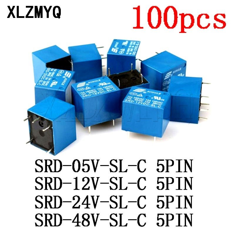 100pcs SRD 5V 12V 24V 48V SRD-05VDC-SL-C SRD-12VDC-SL-C SRD-24VDC-SL-C ...