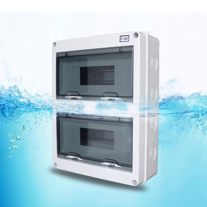 24 Way Plastic Electrical Distribution Box Waterproof MCB Box Enclosure ...