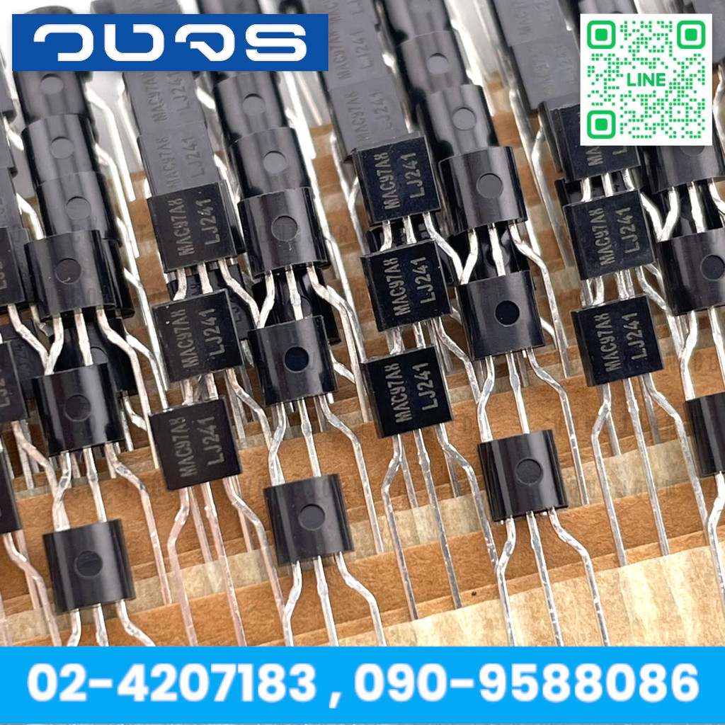 (10ตัว) TRIAC MAC97A8 ไตรแอค 0.6A 600V Gate Trigger Current 7mA ...