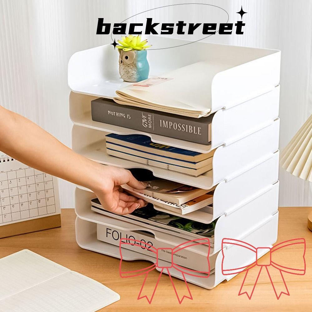 Backstage 1 ชิ้น A4 Document Organizer, Office Book Rack Stackable ...