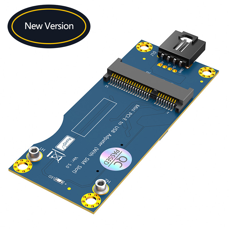 อะแดปเตอร์ MINI PCIE เป็น USB พร้อมช่องเสียบซิมการ์ด MINI PCI-E PCI ...