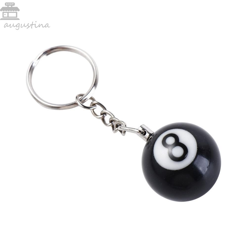 AUGUSTINA Lucky Black 8 Keyring Fashion Mini 25mm No. 8 ลูกกลม Creative ...