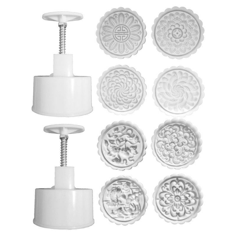 BTF หลายรูปแบบ 200g Mooncakes Maker ดอกไม้หรูหรานูนขนมไหว้พระจันทร์ ...