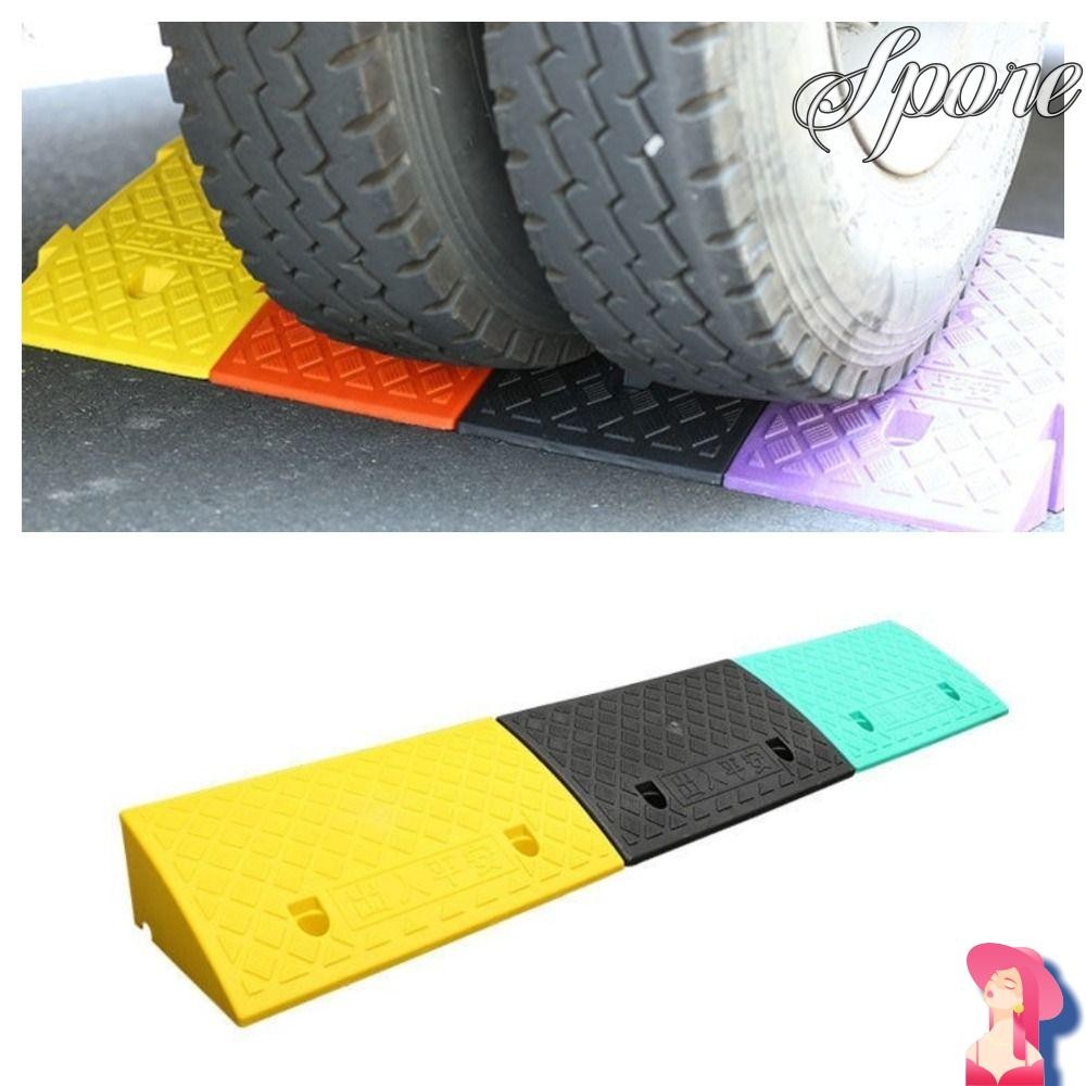 Spore ยาง Curb Ramps, Speed Bump Anti-Slip รถล้อ Driveway Ramps, หนาสี ...