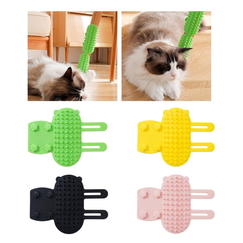 Yao Dog Self-Groomer Corner Groomer ยาวขนสั้นแมว Scratching Grooming ...