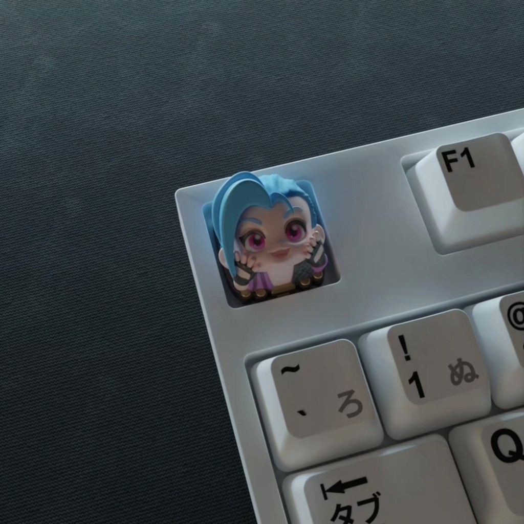 Jinx Keycap League of Legends Keycap คีย์บอร์ดเชิงกลที่กําหนดเองสามมิติ ...