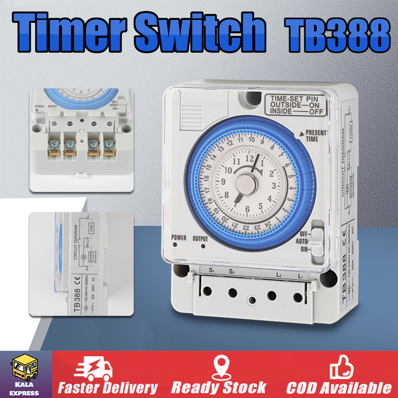 Timer Switch รุ่น TB388 ตัวตั้งเวลา ใช้กำลังไฟ220V ไทม์เมอร์ ทามเมอร์ ...
