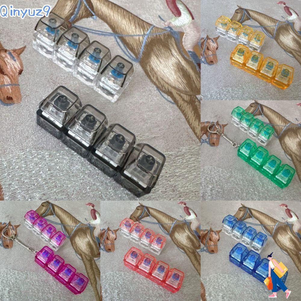 QINYUZ9 Fidget Clicker ของเล่น, LED ฐานคีย์บอร์ด, 4 ปุ่มจี้ที่น่าสนใจ ...