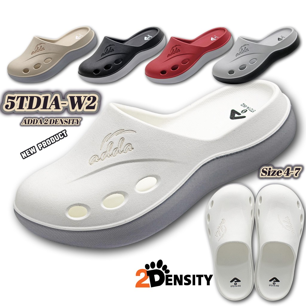 ADDA 5TD1A-W2 NEW! รองเท้าแตะผู้หญิง ADDA 2Density สไตล์ Clog กันน้ำ ...