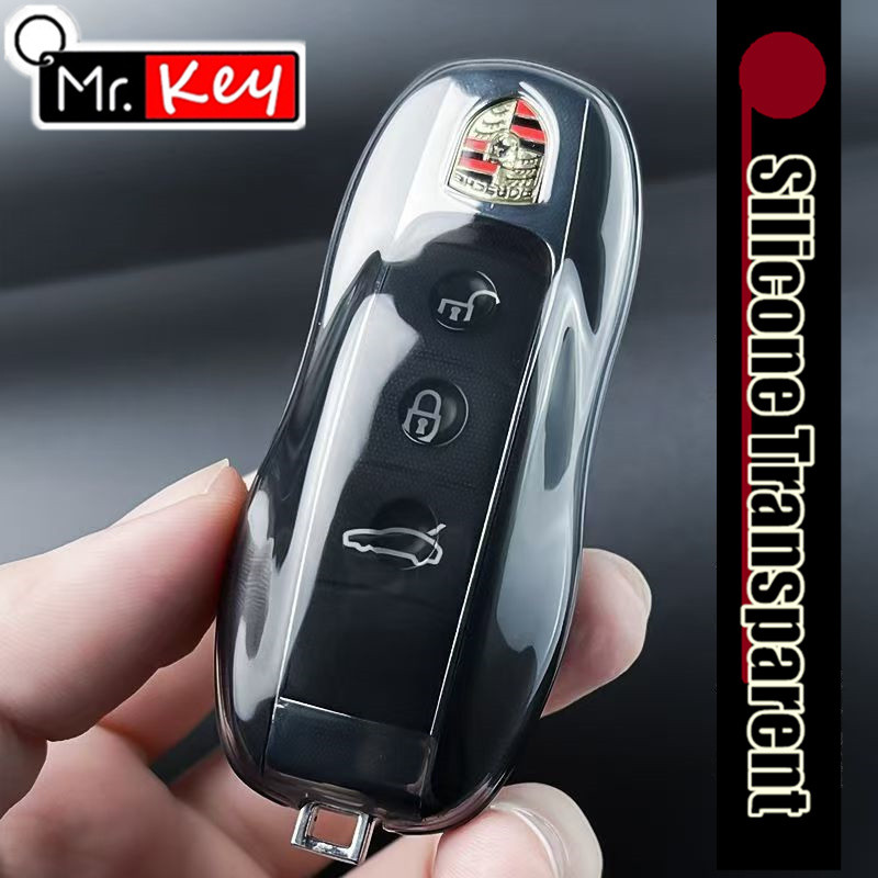 Mr.KeyTransparent Key Case สําหรับ Porsche Macan Cayenne Panamera 718 ...