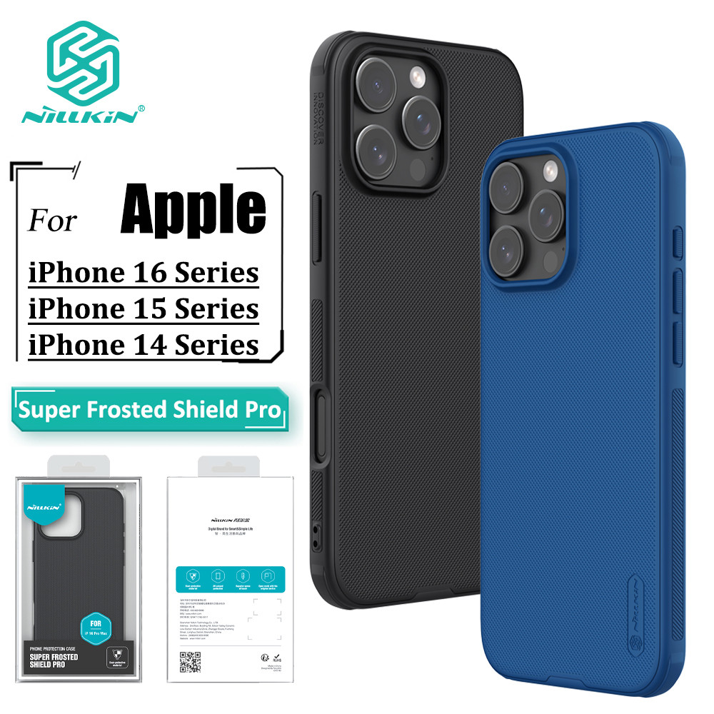 Coque Nillkin Pour IPhone 15 14 13 12 11 Pro Max - Protection Objectif Et Chocs - Fibre Carbone