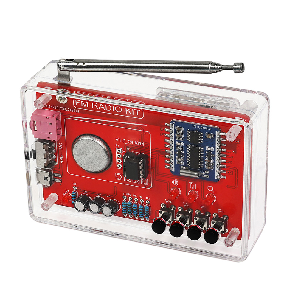 Pcbfun รุ่นเรียบง่าย RDA5807 87-108MHZ วิทยุ FM DIY ชุดเชื่อมชิ้นส่วน ...