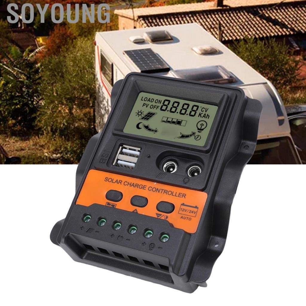 Soyoung Solar-th Solar Panel Controller 12V 24V คู่ USB DC DC พอร์ต 20A ...