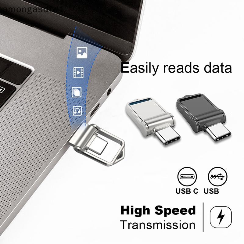 Amongassdfw1 Mini โลหะประเภท C ไดรฟ์ปากกา Usb Memory Stick 32GB-1/2TB ...