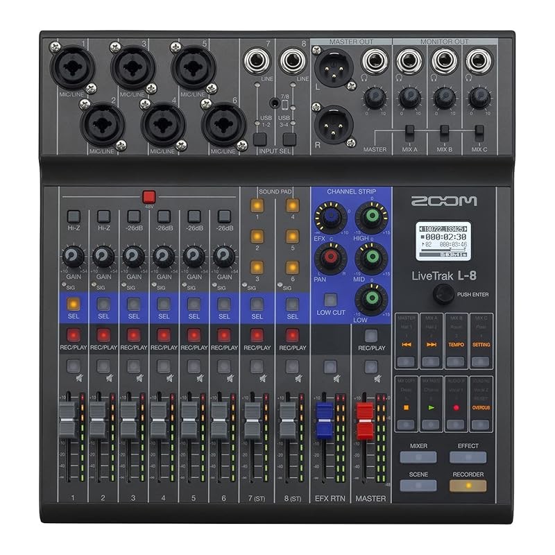 Zoom Digital Mixer and Recorder - Multi-Channel Audio Interface for ...