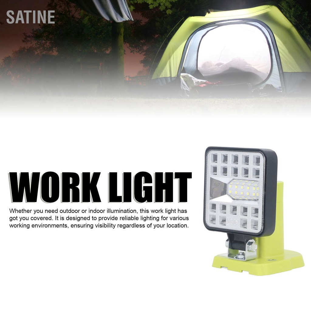 Lampe de Travail LED, Projecteur LED, capacité de Flux de 1800 Lm, sans Fil, Compatible avec Ryobi P189 P190 PBP002 PBP003 RB18L50 BPL1820 18 V 14,4 V, une Batterie au Lithium