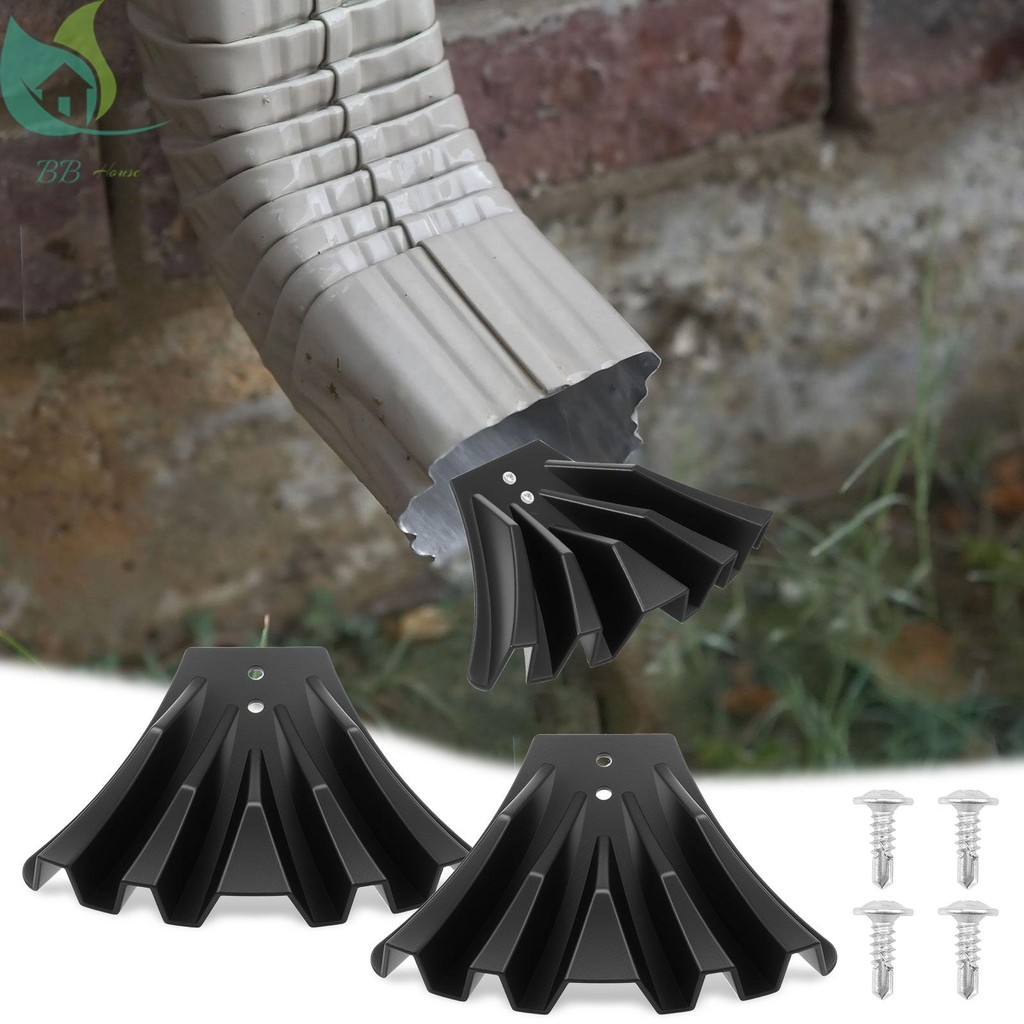 2 ชิ้น Stylish Downspout Diverter ติดตั้งง่าย Rain Gutter Downspout ...