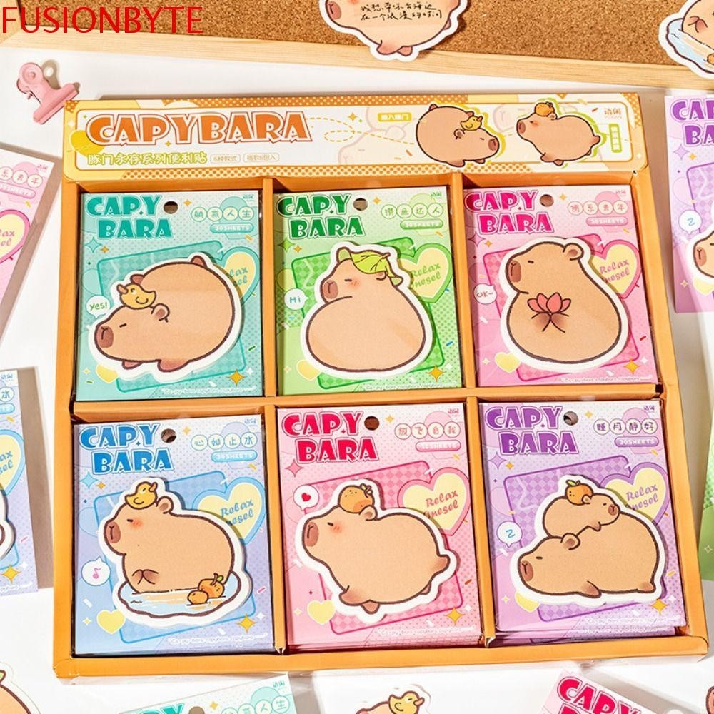 Fusionbyte Capybara Memo Pad, Kawaii Sticky Notes Note Paper, Writing ...