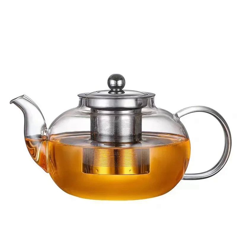 Heat Resistant Glass Tea Pot Thicken Heated Container Tea Pot with ...