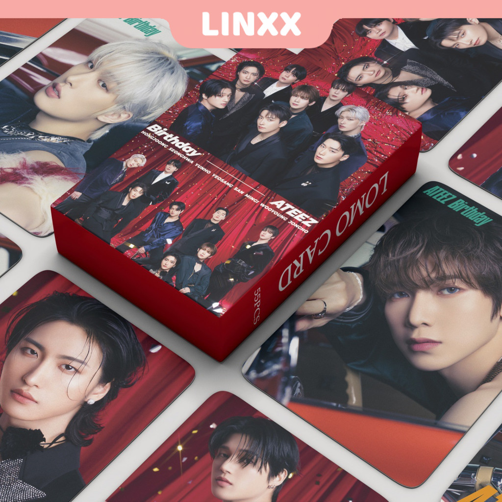 Linxx 55 ชิ้น ATEEZ วันเกิดอัลบั้ม Lomo Card Kpop Photocards โปสการ์ด ...