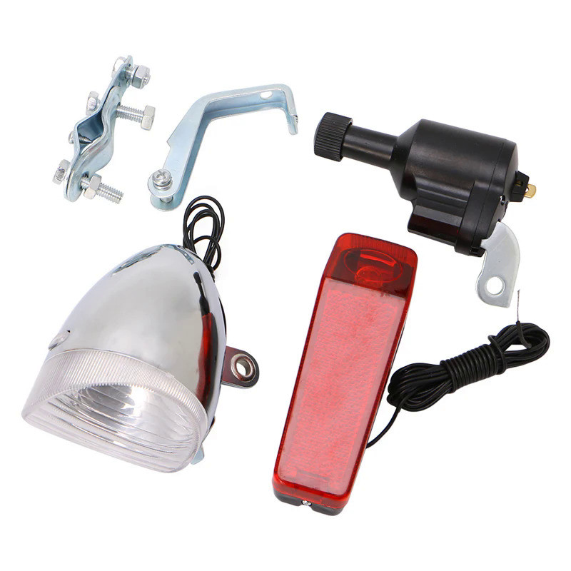 Motorized Bike Bicycle Friction Dynamo Generator Head Tail Light With ...