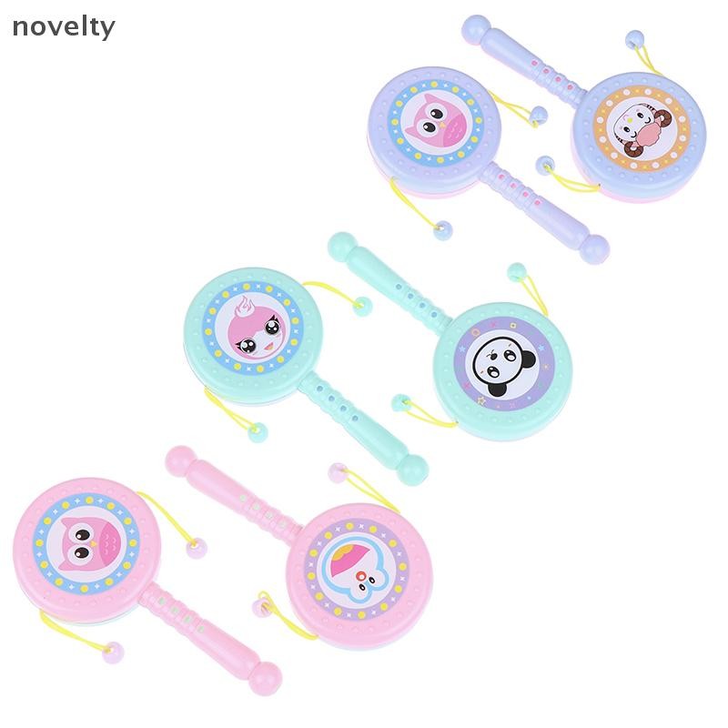 NLY 1 PC การ์ตูนสัตว์ Rattle กลอง Spin Baby Early Education Rattle ของ ...