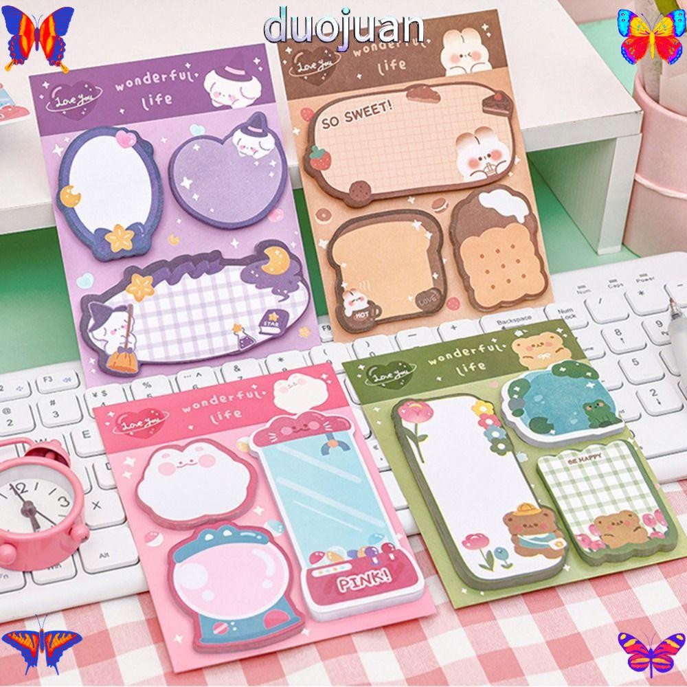 DUOJUAN 60 ชิ้น/แผ่นติดด้วยตัวเอง, 3 รูปแบบ Alien Sticky Notes, ประณีต ...