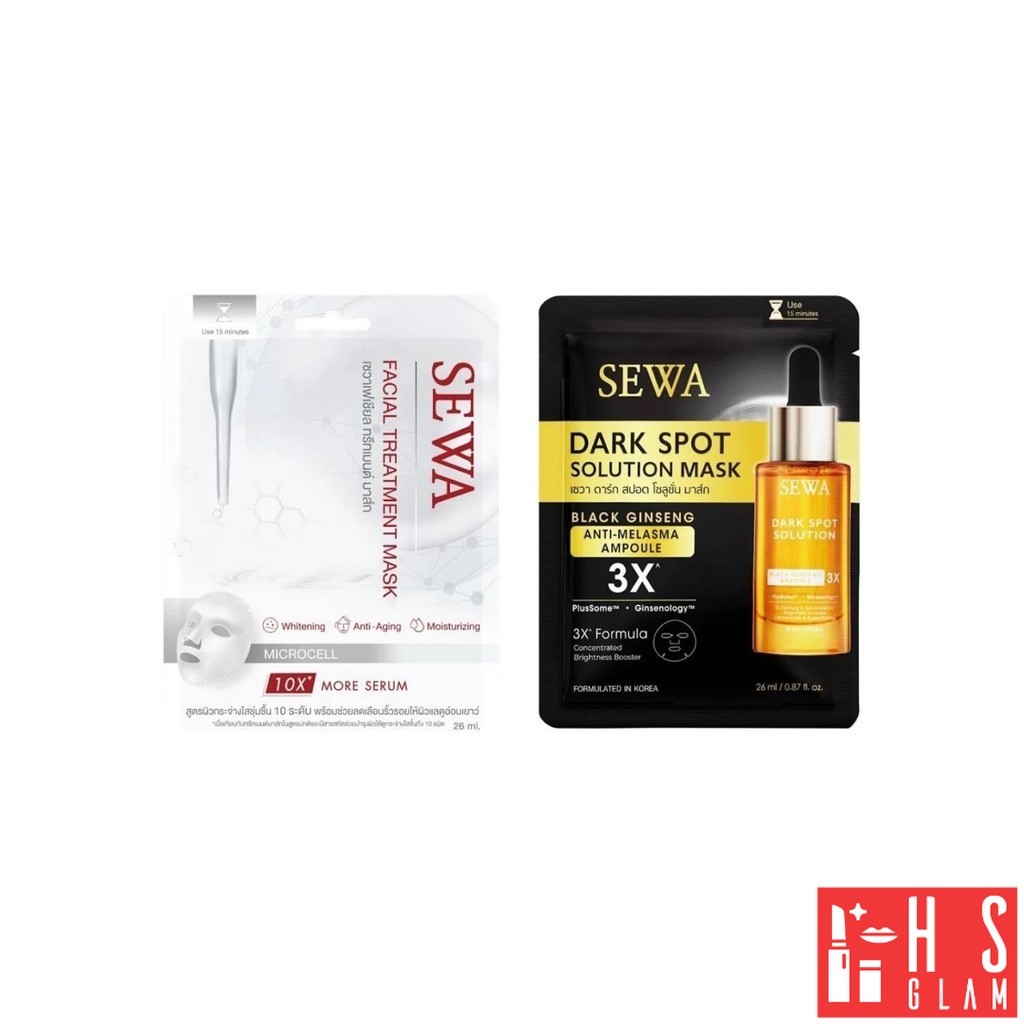 SEWA Mask เซวา มาส์ก แผ่นมาส์กหน้า FACIAL TREATMENT MASK/DARK SPOT ...