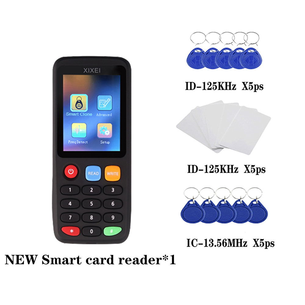 X7 RFID Smart Chip Reader IC ID Token Clone Copier 125Khz Badge Writer ...