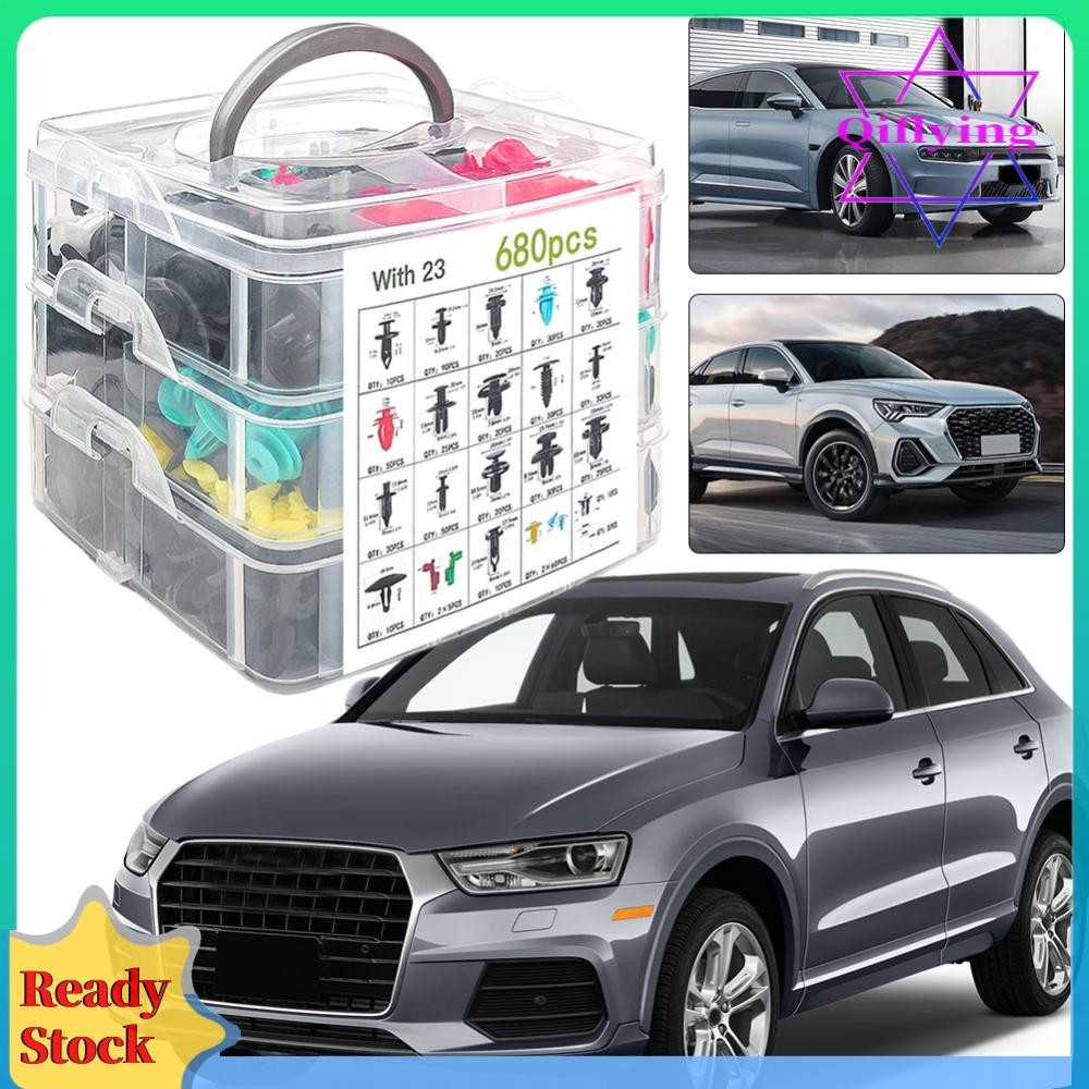 680 ชิ้นคลิปยึดรถยนต์ Auto Body Push Retainer Pin Rivets Fasteners Kit ...